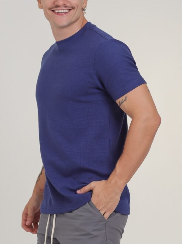 Camiseta Tricot Eleganza Azul - Imagem 2