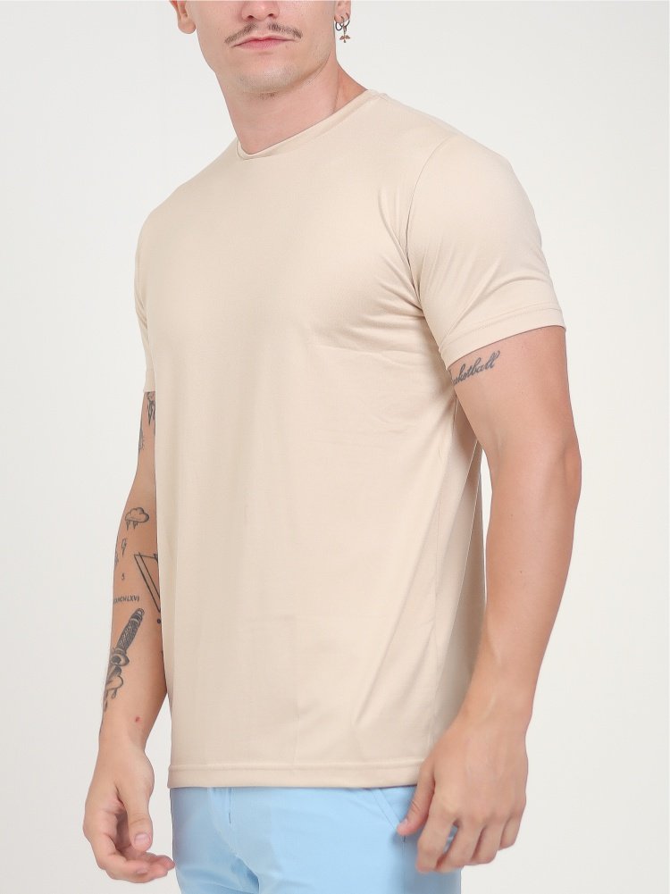 Tech T-shirt Vellutato Bege - Imagem 2
