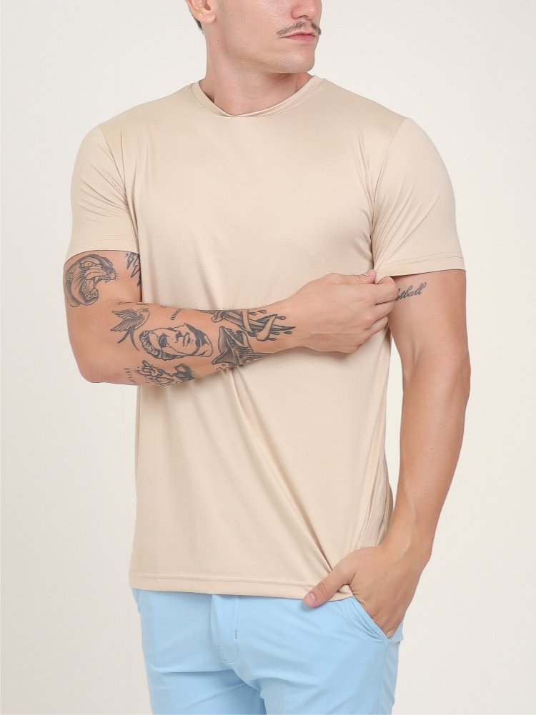 Tech T-shirt Vellutato Bege