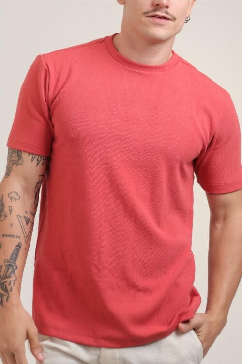 Camiseta Canelada Coral