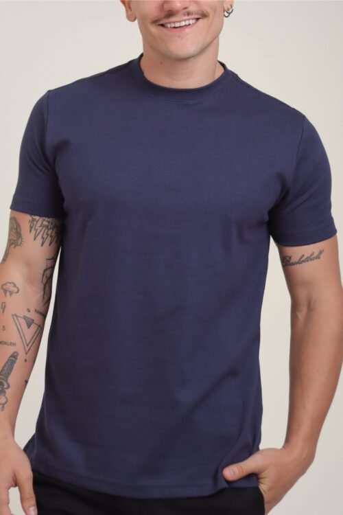 Camiseta Suedine Azul Marinho