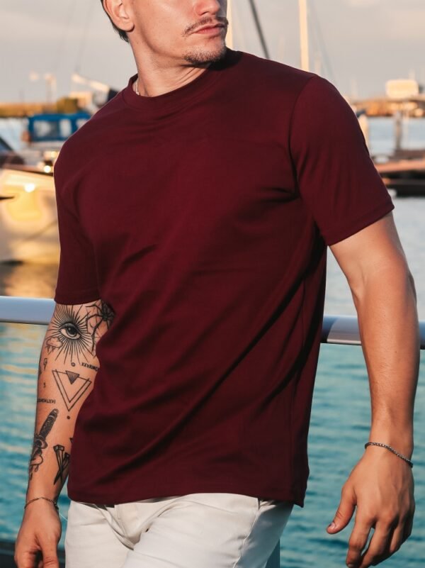Camiseta Suedine Bordô