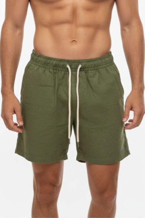 Short de Linho Verde Abacate