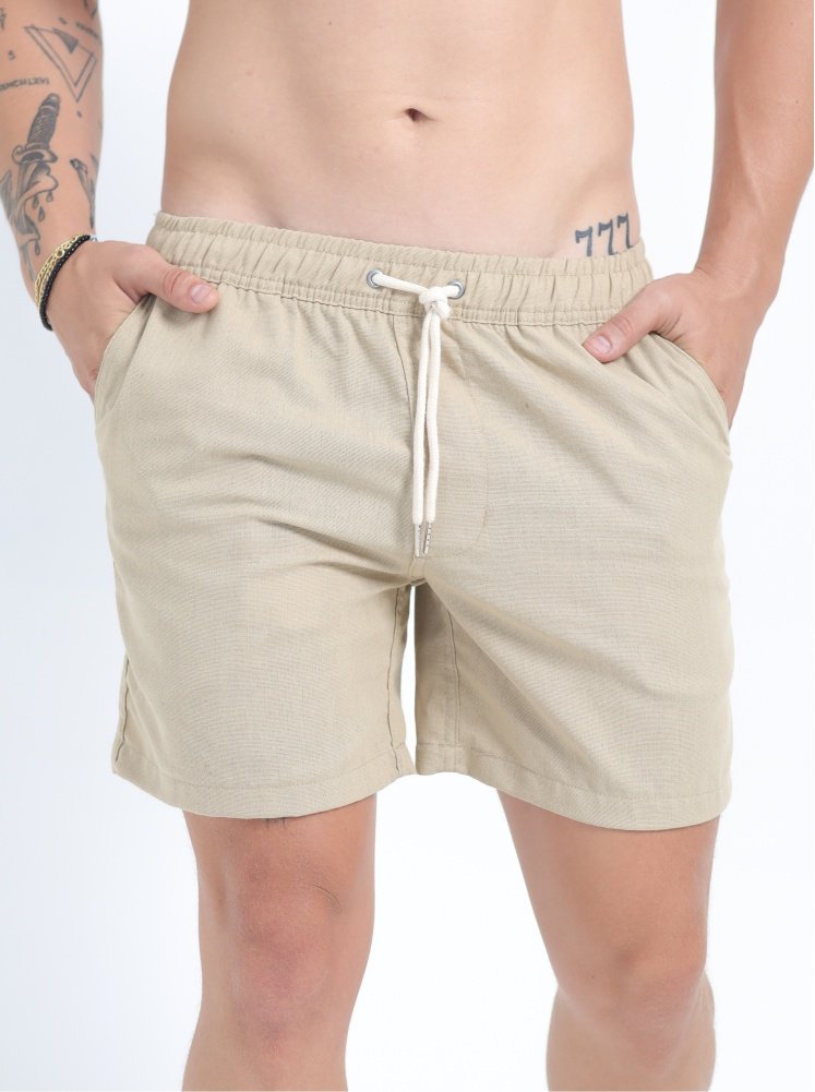 Short de Linho Bege - Imagem 3