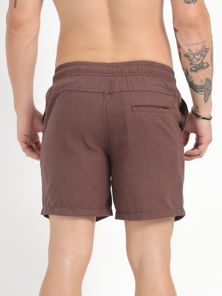 Short de Linho Marrom - Imagem 3