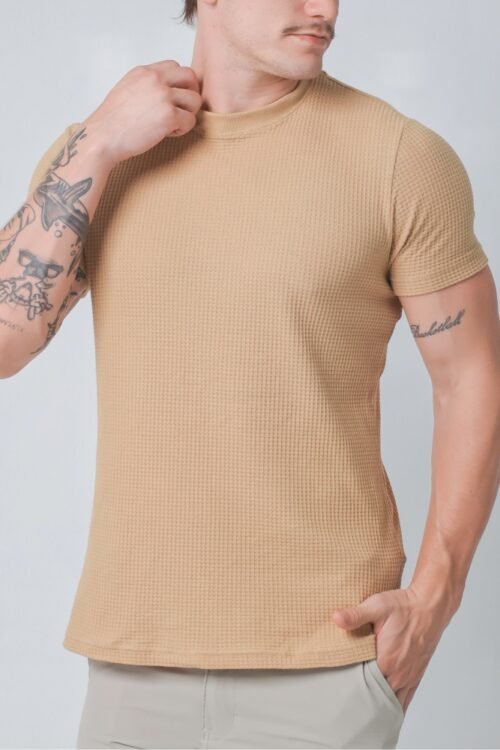 Camiseta Tricot Bege