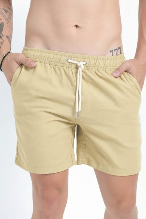 Short de Linho Amarelo