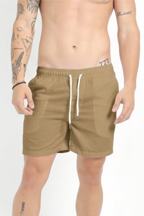 Short de Linho Cáqui