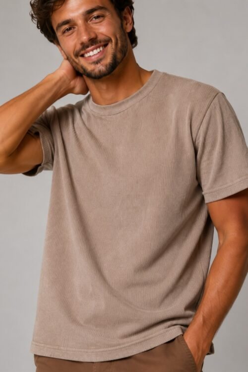 Camiseta Tricot Imperial Bege Claro